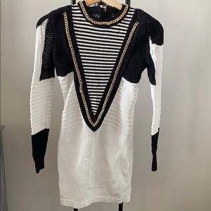 Black and White winter dress